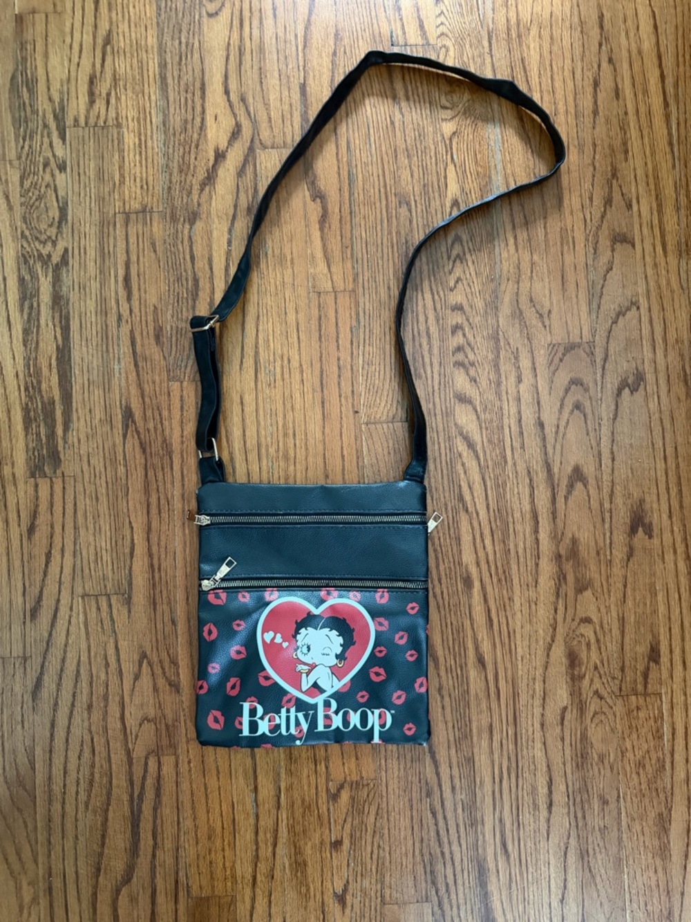 Betty Boop Black and Red Crossbody Bag